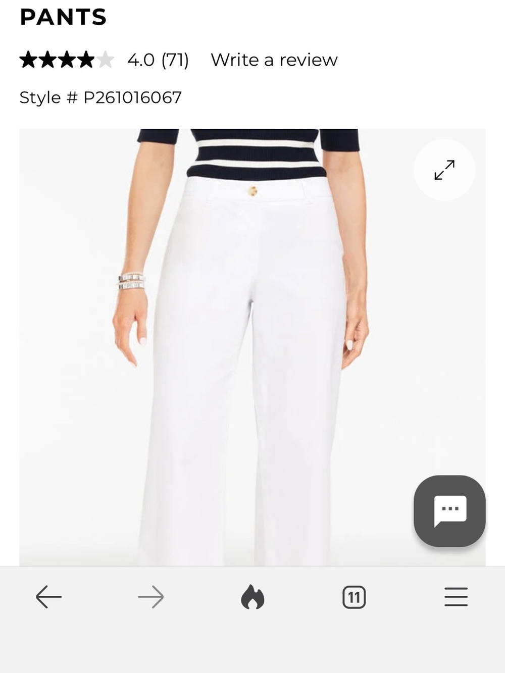 TALBOTS Wide Ankle Heritage Twill Pants. Lightweight and Perfect for Summer!